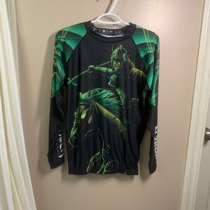 Raven Fightwear Four Samurai Death Men's Long Sleeve Rash guard Rashguard